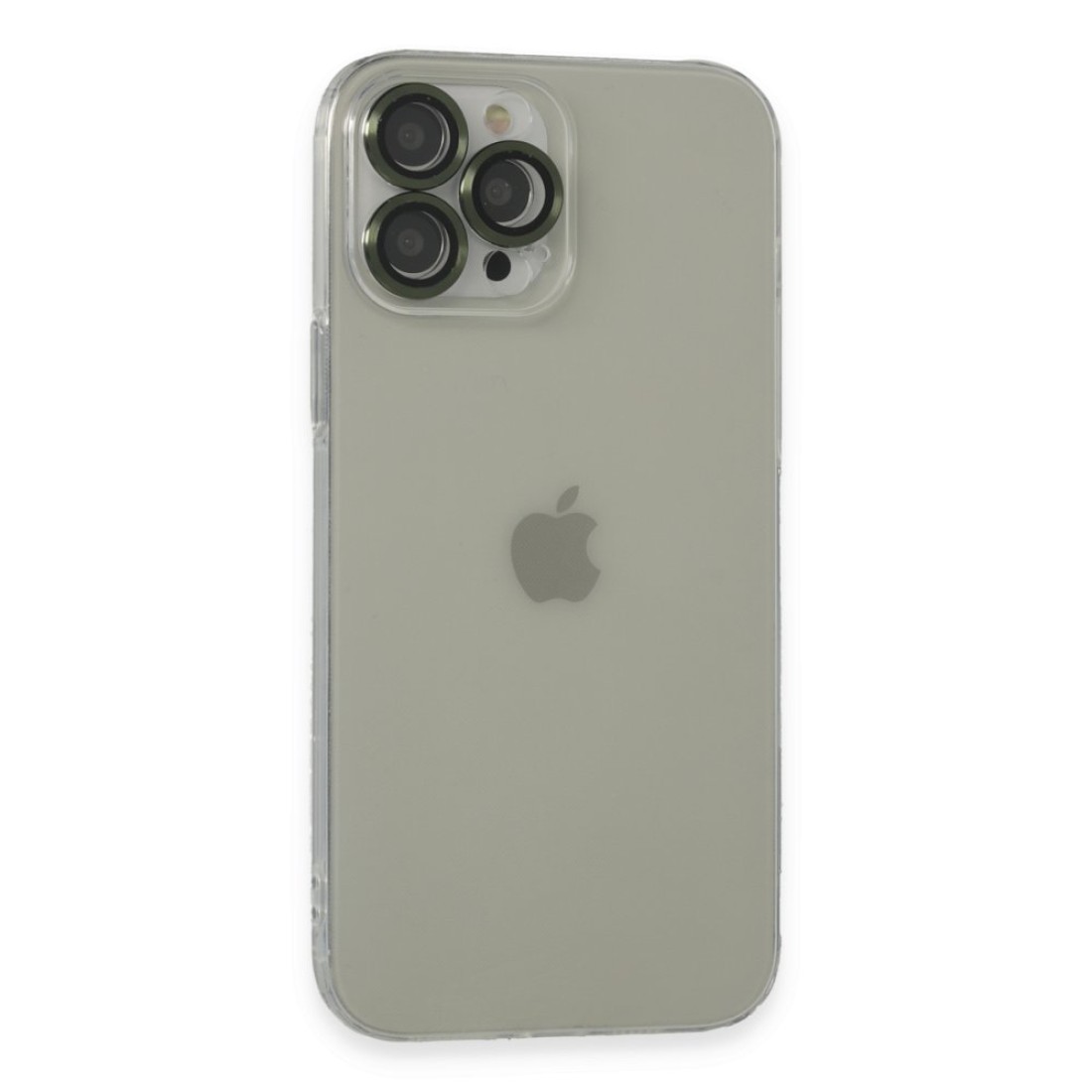  iPhone 13 Pro Max Kılıf Luko Lens Silikon - Yeşil