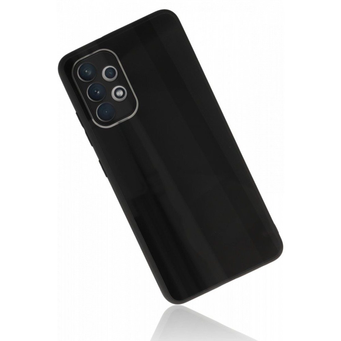  Samsung Galaxy A32 Kılıf Glass Kapak - Siyah