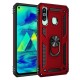  Samsung Galaxy M40 Kılıf Sofya Yüzüklü Silikon Kapak - Kırmızı
