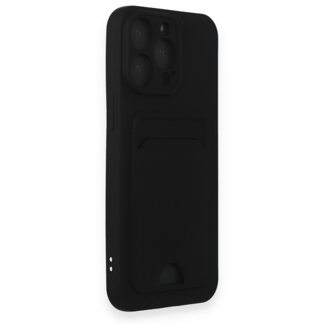  iPhone 15 Pro Max Kılıf Kelvin Kartvizitli Silikon - Siyah