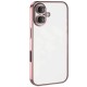  iPhone 16 Plus Kılıf Razer Lensli Silikon - Pembe