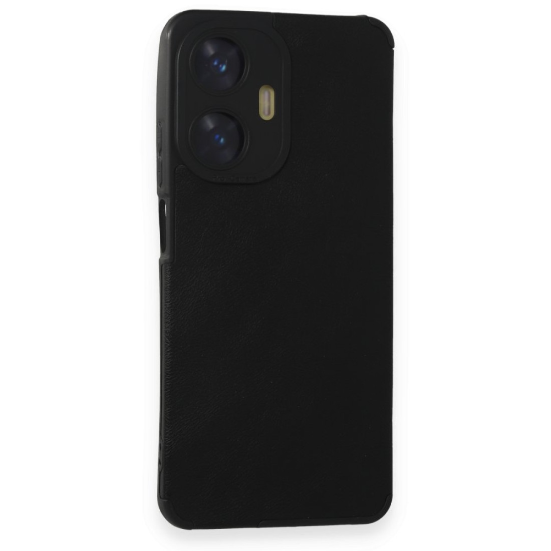  Realme C55 Kılıf Loop Deri Silikon - Siyah