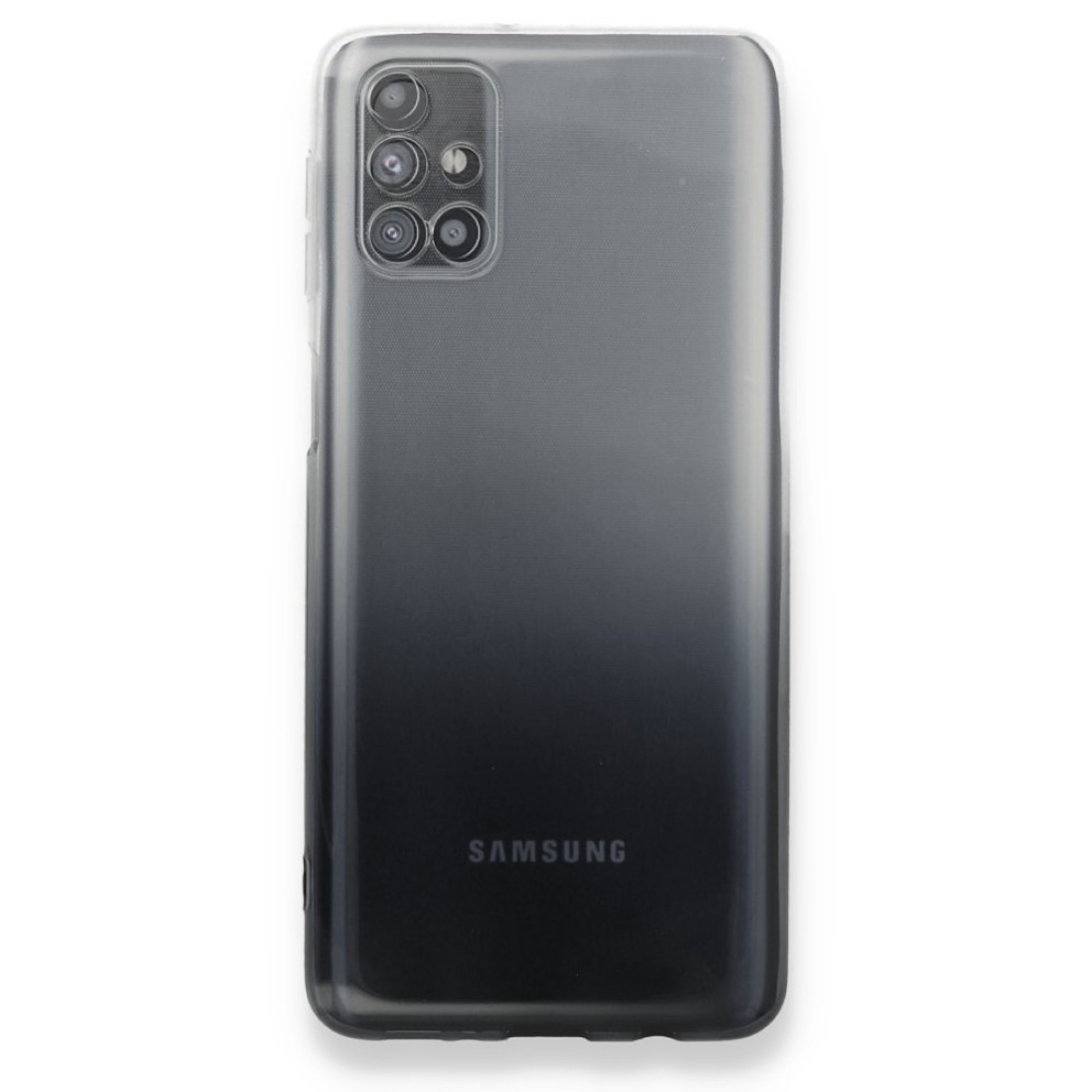  Samsung Galaxy M51 Kılıf Lüx Çift Renkli Silikon - Siyah