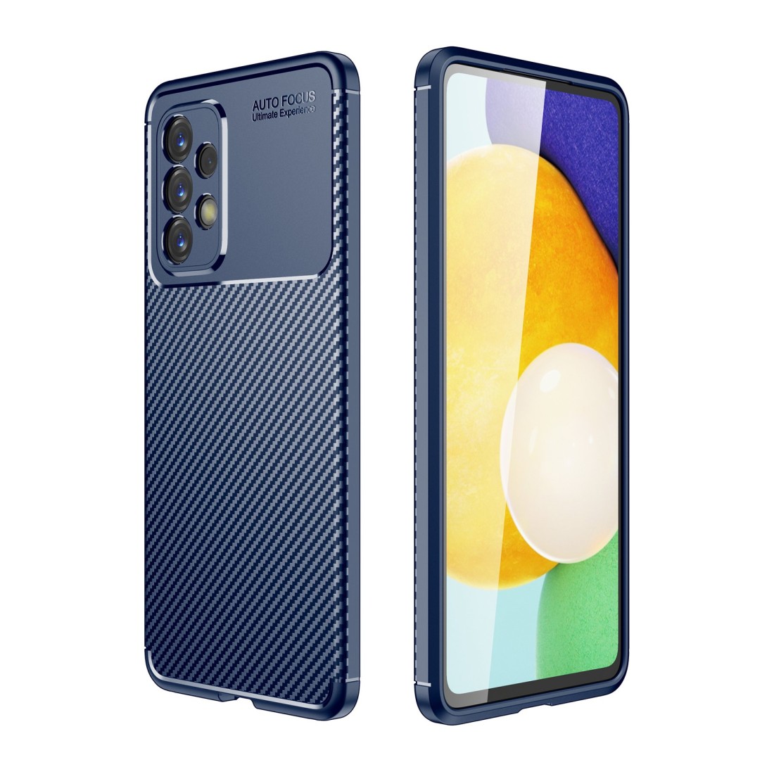 Samsung Galaxy A53 5G Kılıf Auto Focus Karbon Kapak - Lacivert Samsung Galaxy A53 5G Kılıf Auto Focus Karbon Kapak - Lacivert