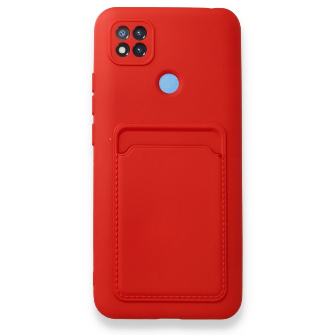  Xiaomi Redmi 9C Kılıf Kelvin Kartvizitli Silikon - Kırmızı