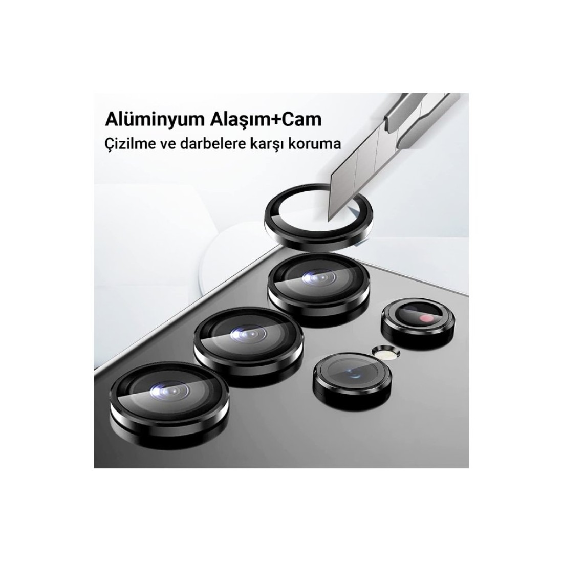  Samsung Galaxy A14 4G Valdez Metal Kamera Lens - Siyah