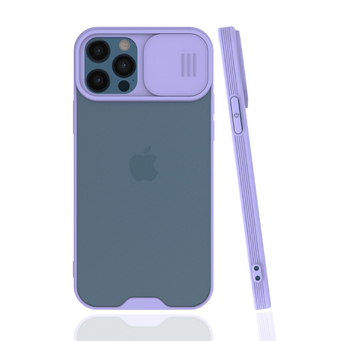  iPhone 12 Pro Kılıf Platin Kamera Koruma Silikon - Lila