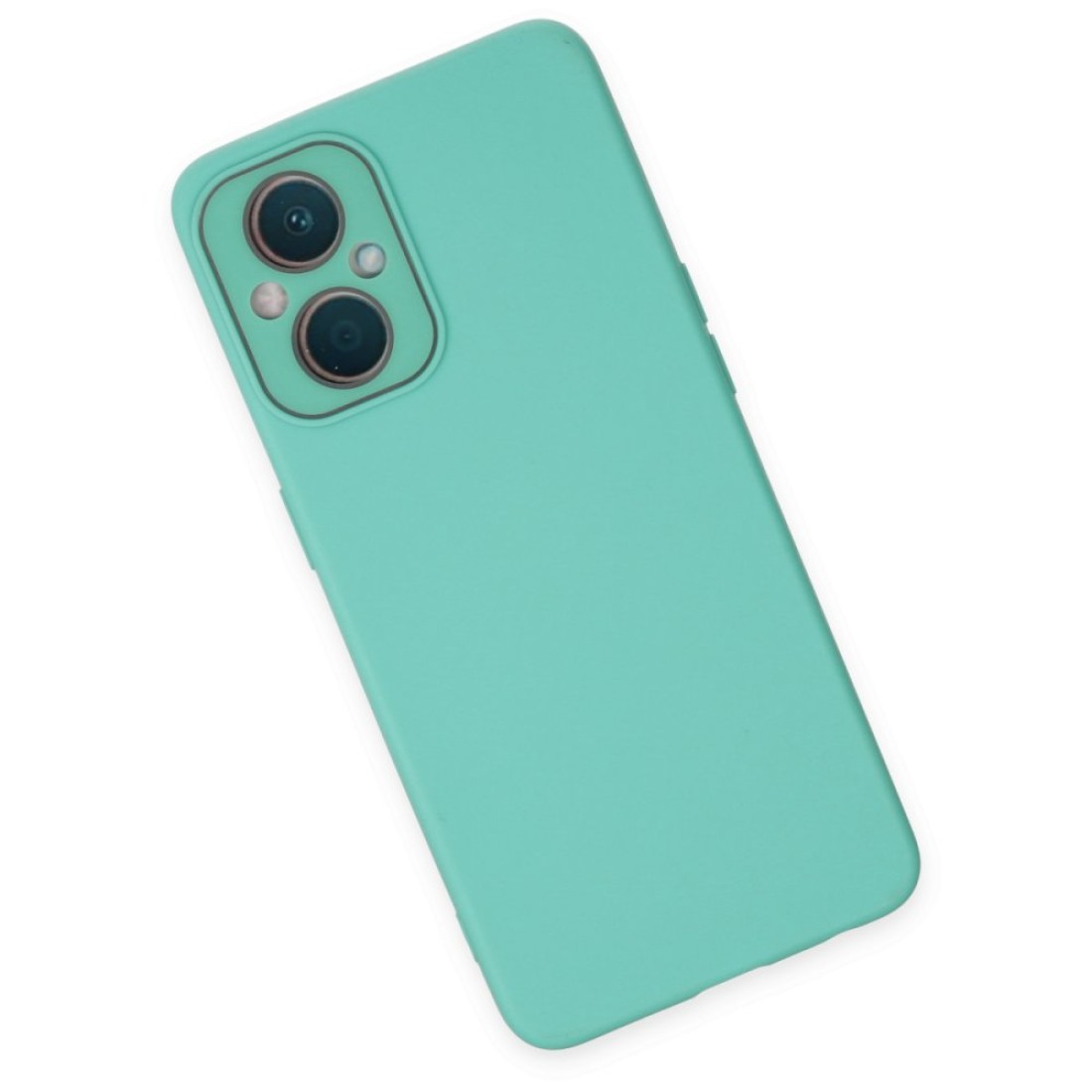 Oppo Reno 8 Lite Kılıf Lansman Glass Kapak - Turkuaz
