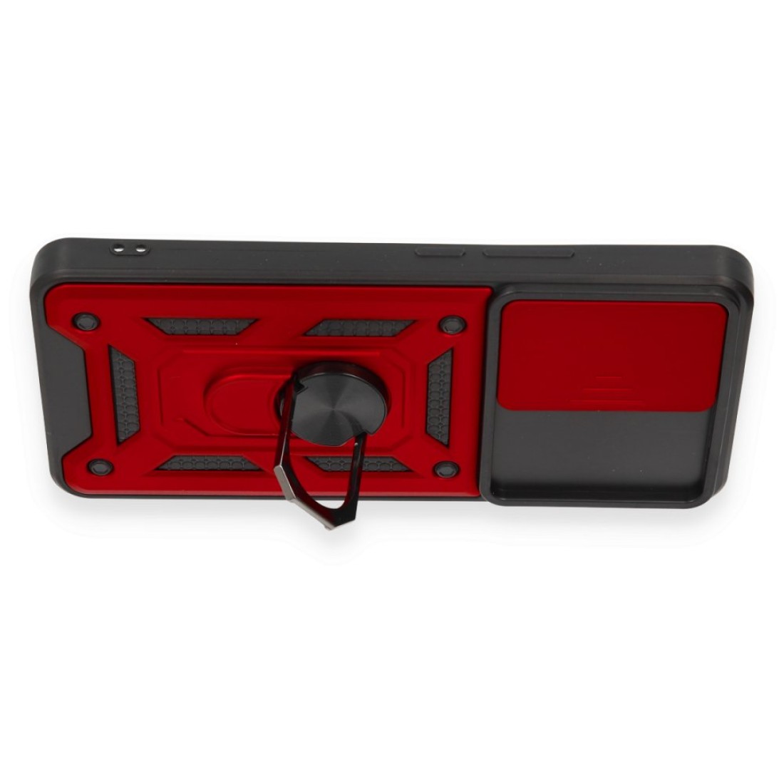  Xiaomi Mi 12T Pro Kılıf Pars Lens Yüzüklü Silikon - Kırmızı