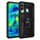  Samsung Galaxy M40 Kılıf Sofya Yüzüklü Silikon Kapak - Siyah