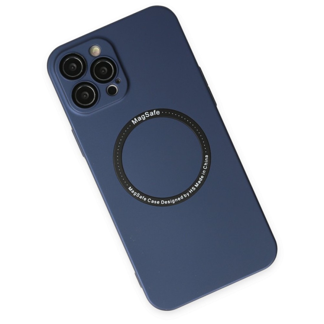  iPhone 12 Pro Kılıf Jack Magneticsafe Lens Silikon - Lacivert
