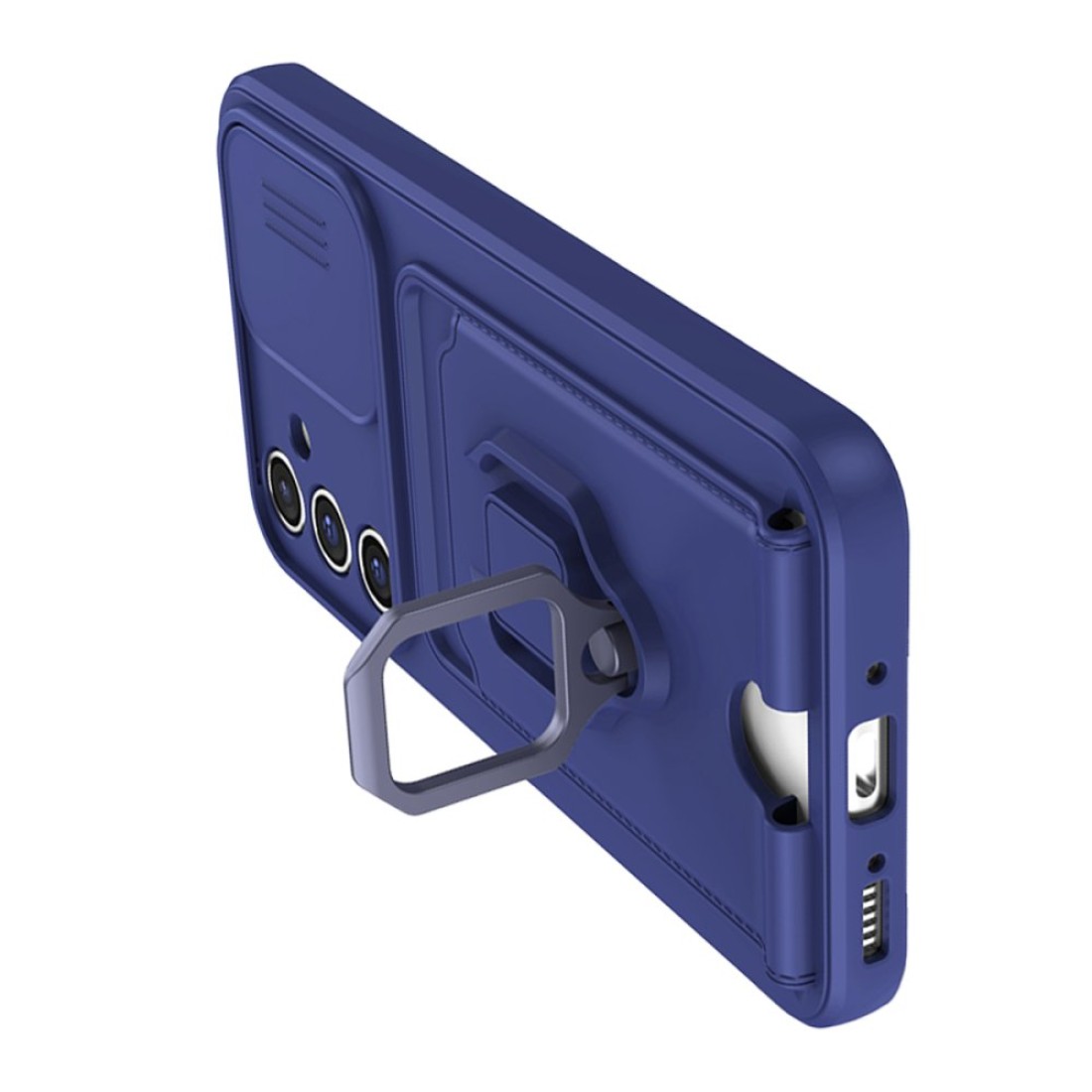 Samsung Galaxy A14 4G Kılıf Zuma Kartvizitli Yüzüklü Silikon - Lacivert Samsung Galaxy A14 4G Kılıf Zuma Kartvizitli Yüzüklü Silikon - Lacivert
