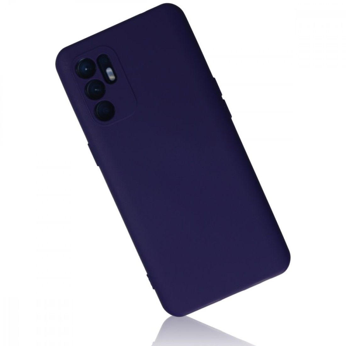  Oppo Reno 6 Kılıf Nano içi Kadife Silikon - Mor