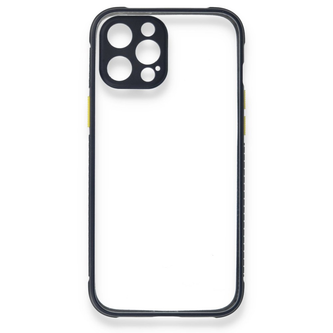  iPhone 12 Pro Kılıf Miami Şeffaf Silikon - Lacivert