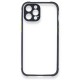  iPhone 12 Pro Kılıf Miami Şeffaf Silikon - Lacivert