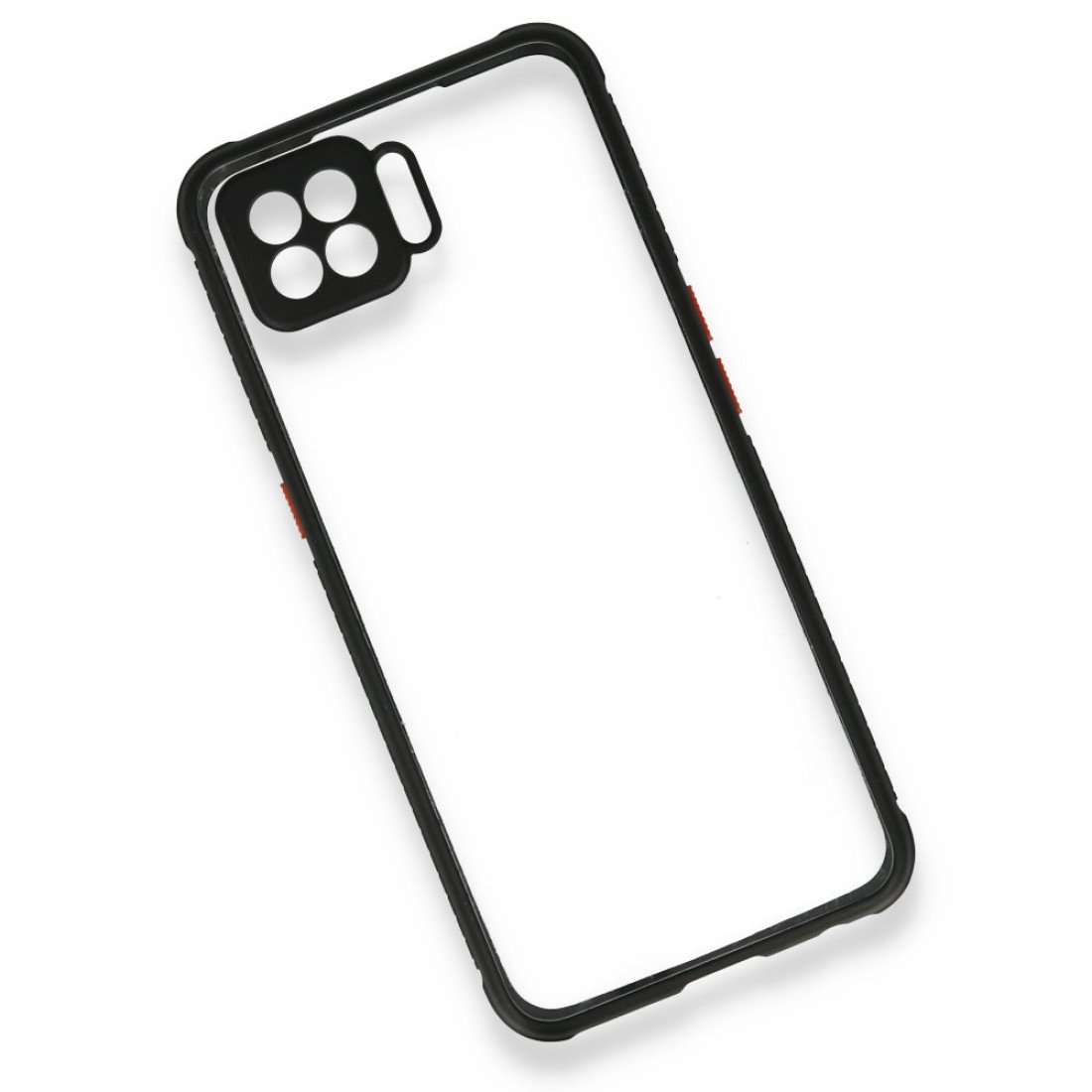  Oppo A73 Kılıf Miami Şeffaf Silikon - Siyah