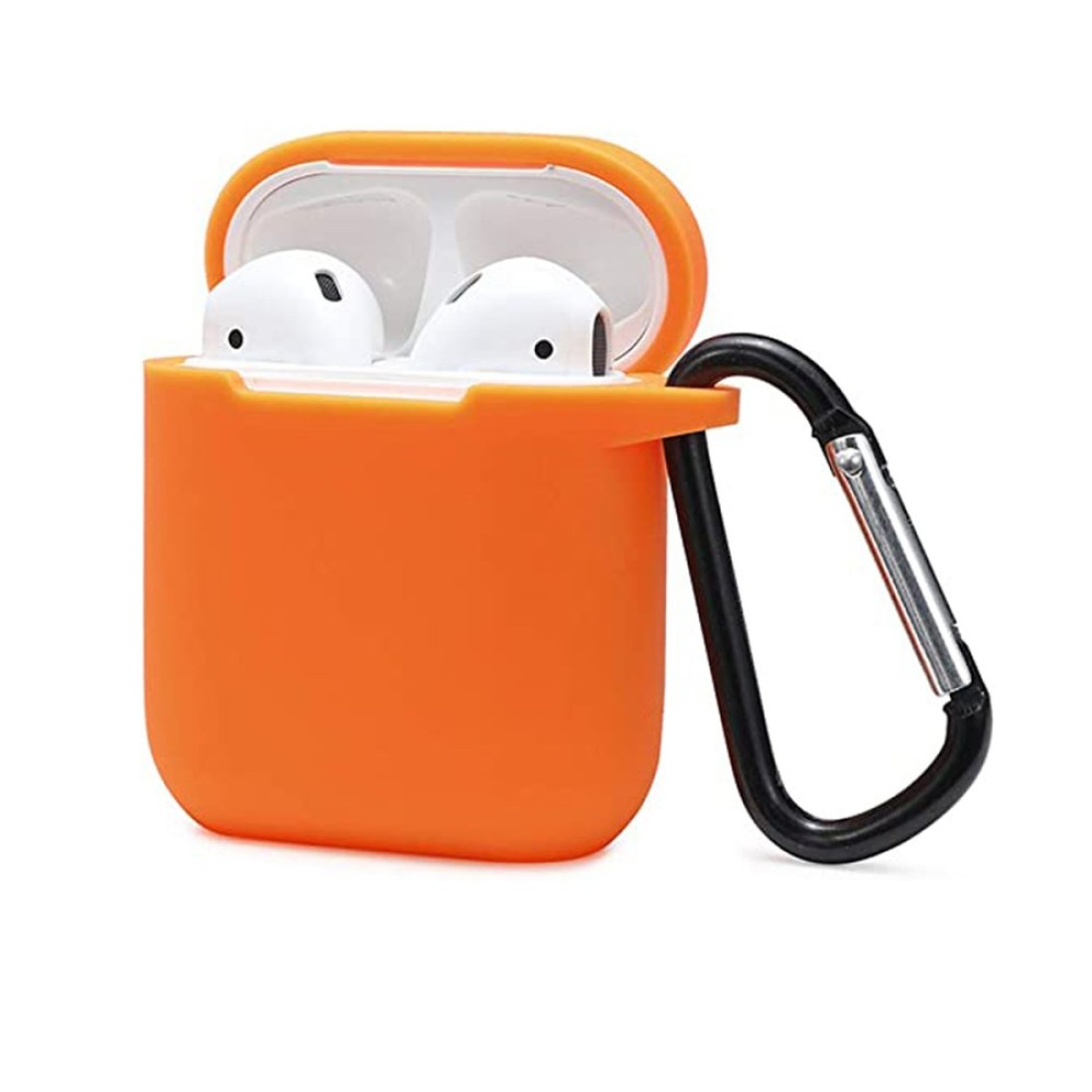  Airpods (1.nesil) Sert Silikon Kılıf - Turuncu