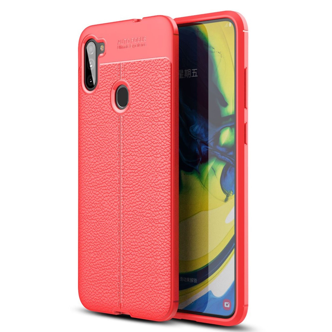  Samsung Galaxy M11 Kılıf Auto Focus Kapak - Kırmızı