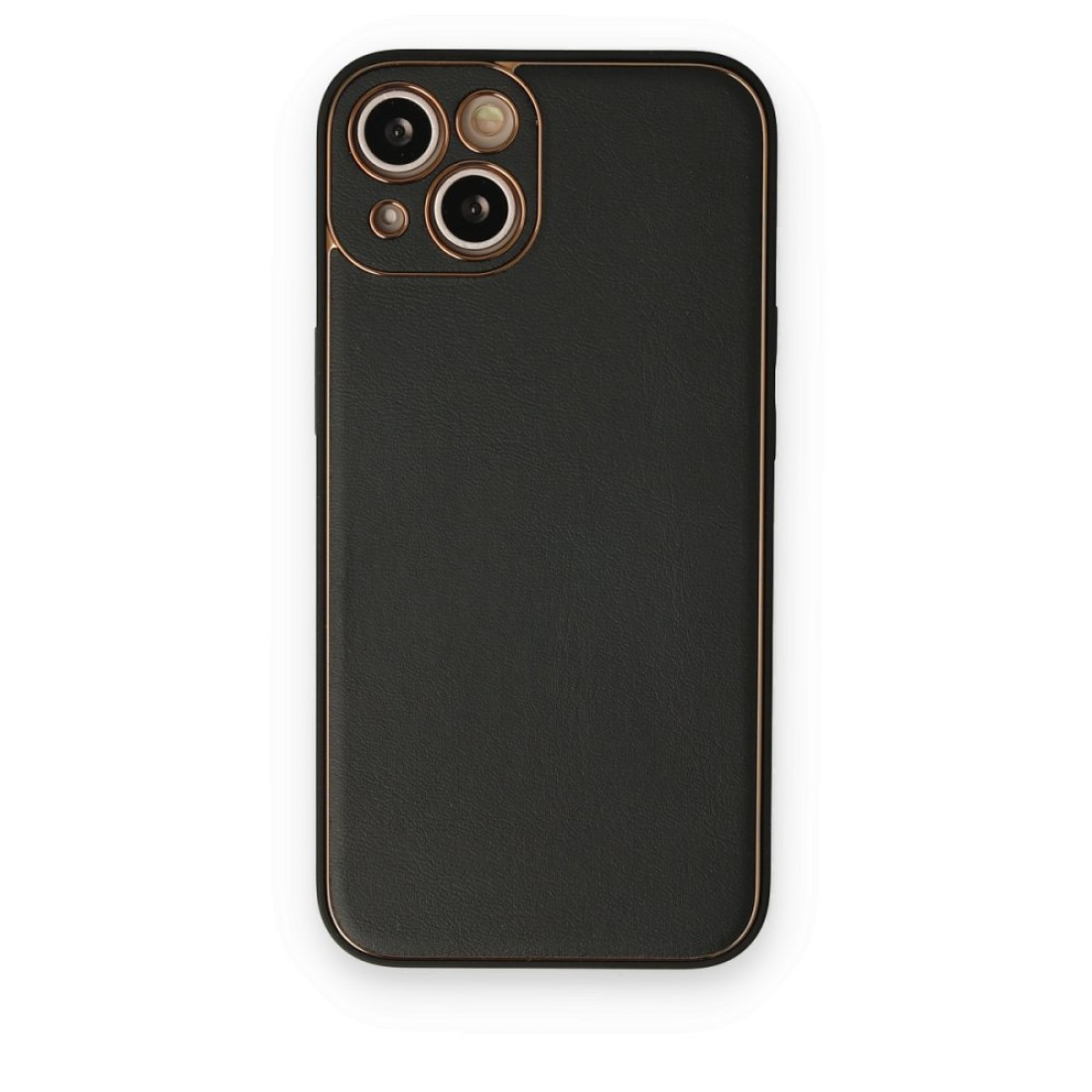 iPhone 14 Plus Kılıf Coco Deri Silikon Kapak - Siyah