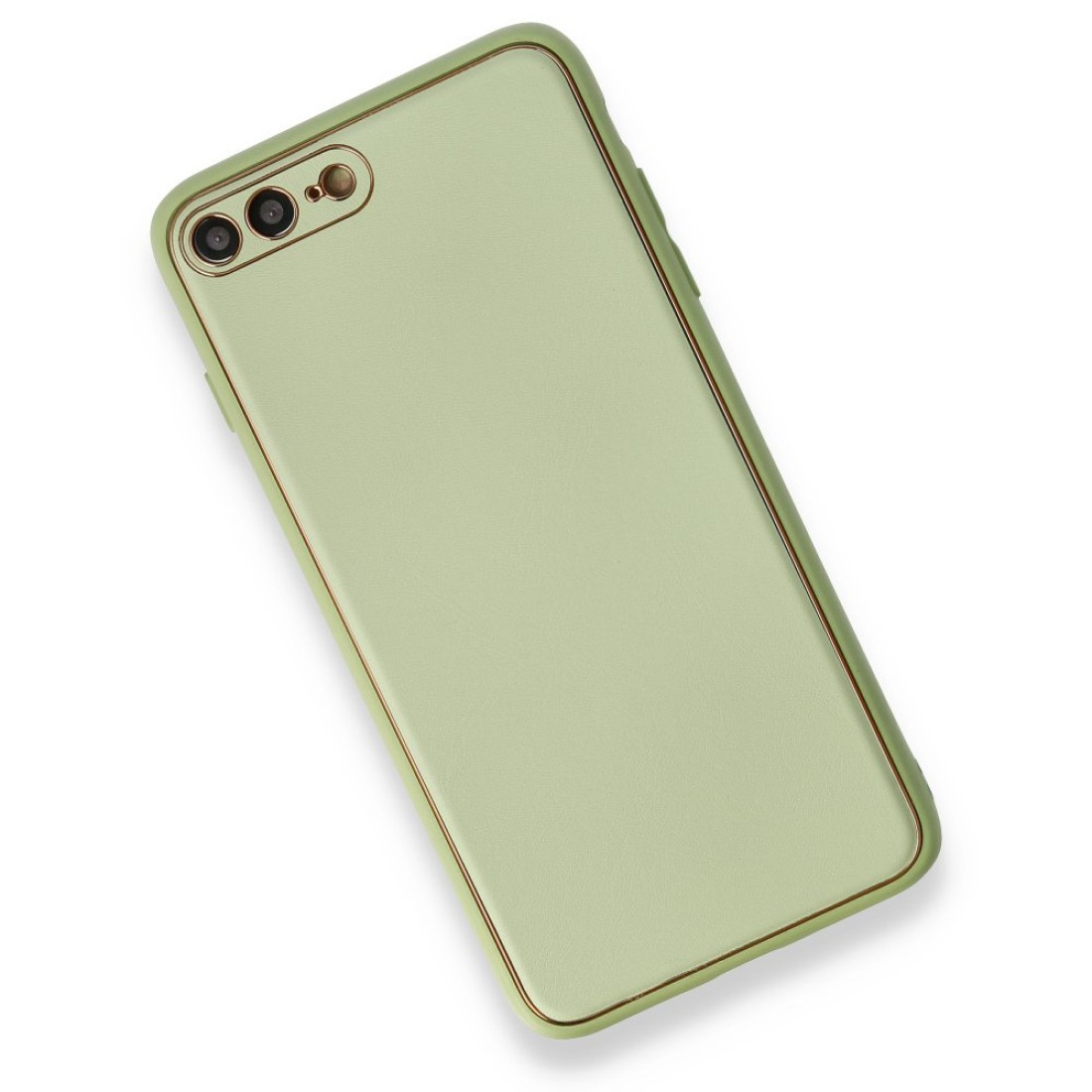 iPhone 7 Plus Kılıf Coco Deri Silikon Kapak - Açık Yeşil iPhone 7 Plus Kılıf Coco Deri Silikon Kapak - Açık Yeşil