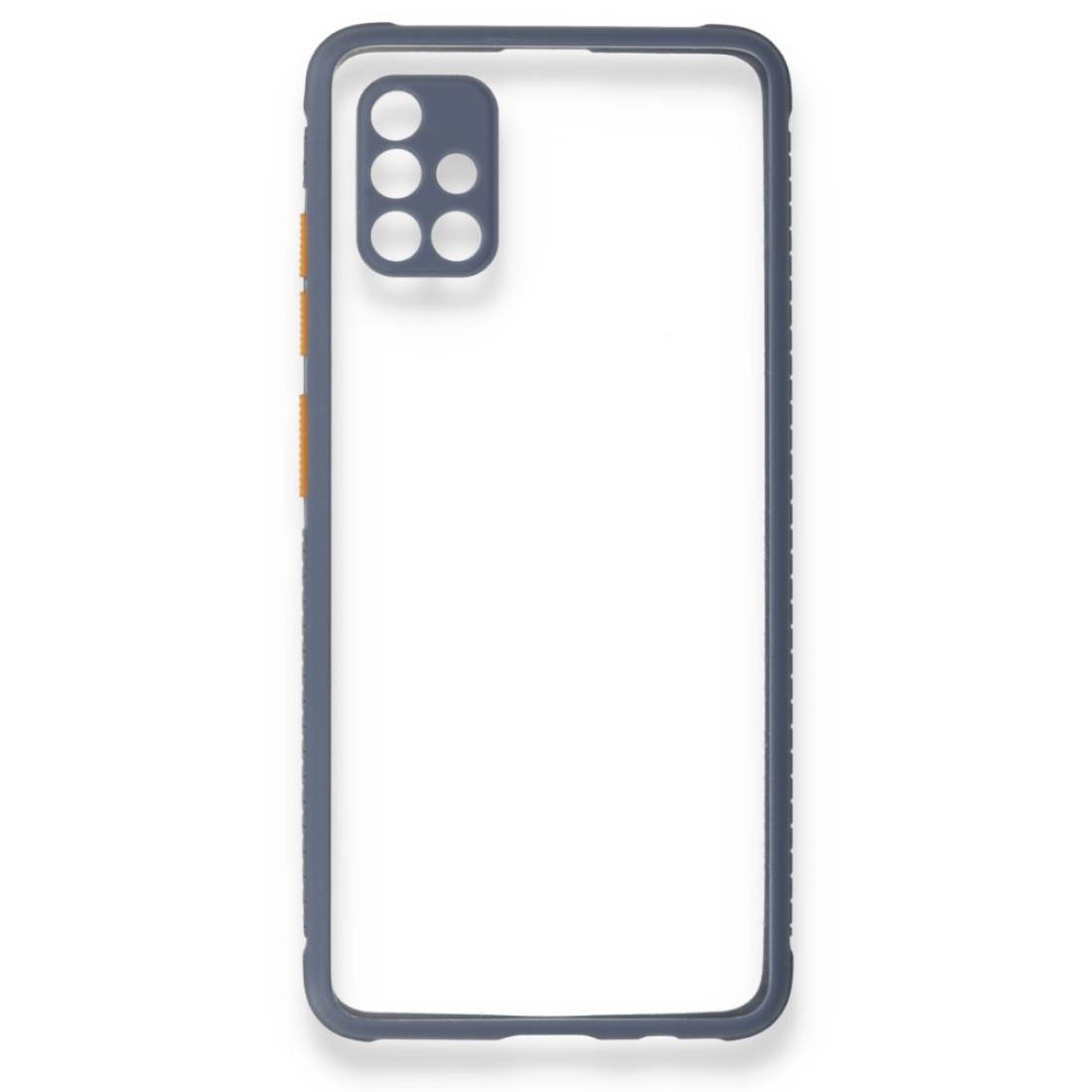  Samsung Galaxy A71 Kılıf Miami Şeffaf Silikon - Gri