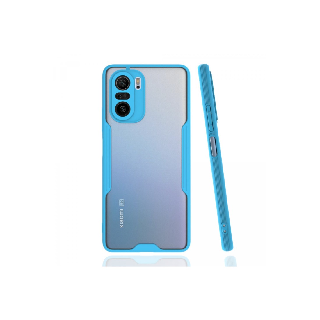  Xiaomi Redmi K40 Kılıf Platin Silikon - Mavi