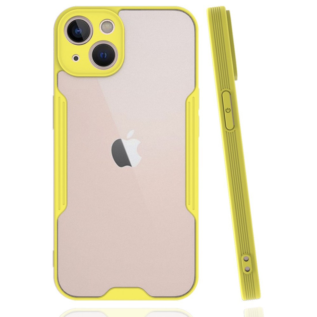 iPhone 14 Plus Kılıf Platin Silikon - Sarı