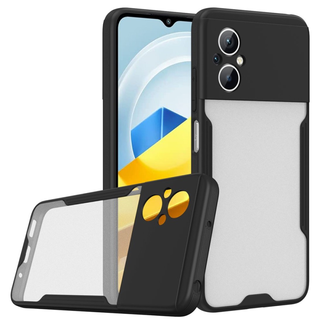  Xiaomi Poco M5 Kılıf Platin Silikon - Siyah