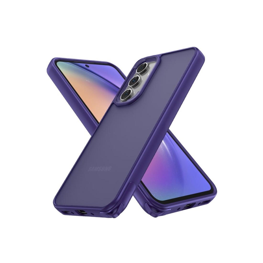  Samsung Galaxy A05S Kılıf Elegant Kapak - Derin Mor