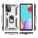  Samsung Galaxy A52 Kılıf Sofya Yüzüklü Silikon Kapak - Gümüş