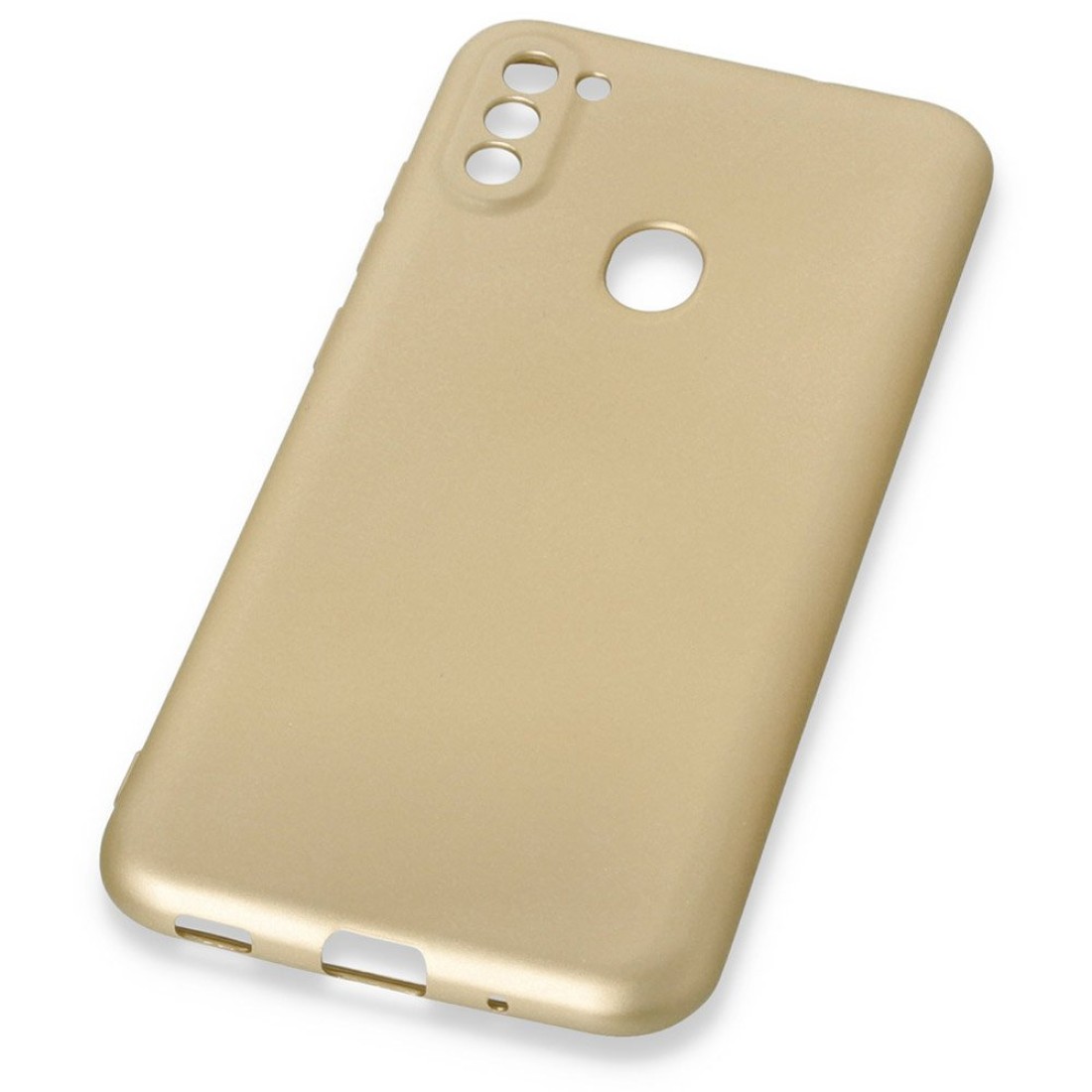  Samsung Galaxy A11 Kılıf First Silikon - Gold