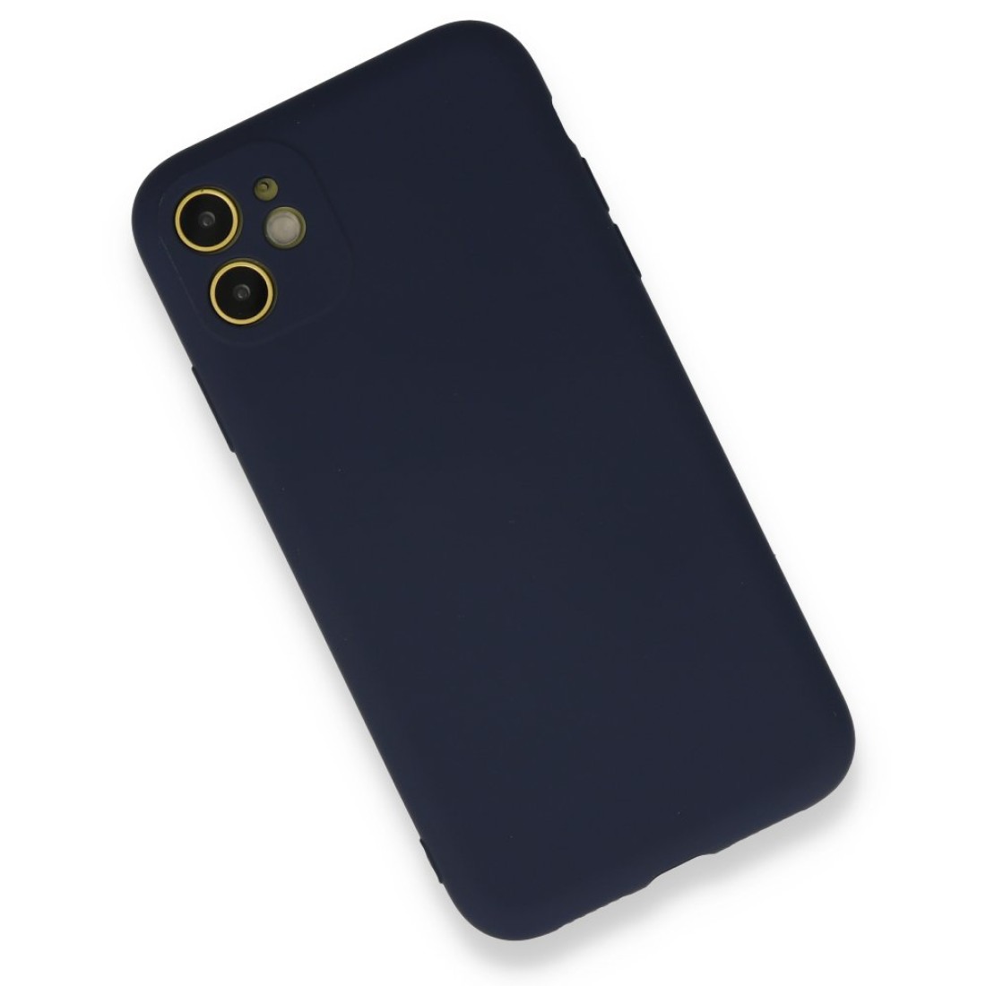 iPhone 12 Kılıf Nano içi Kadife Silikon - Lacivert