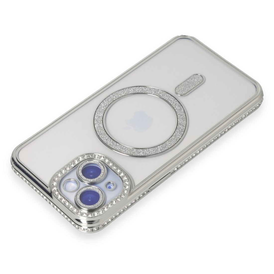 iPhone 15 Kılıf Joke Simli Magneticsafe Kılıf - Gümüş iPhone 15 Kılıf Joke Simli Magneticsafe Kılıf - Gümüş