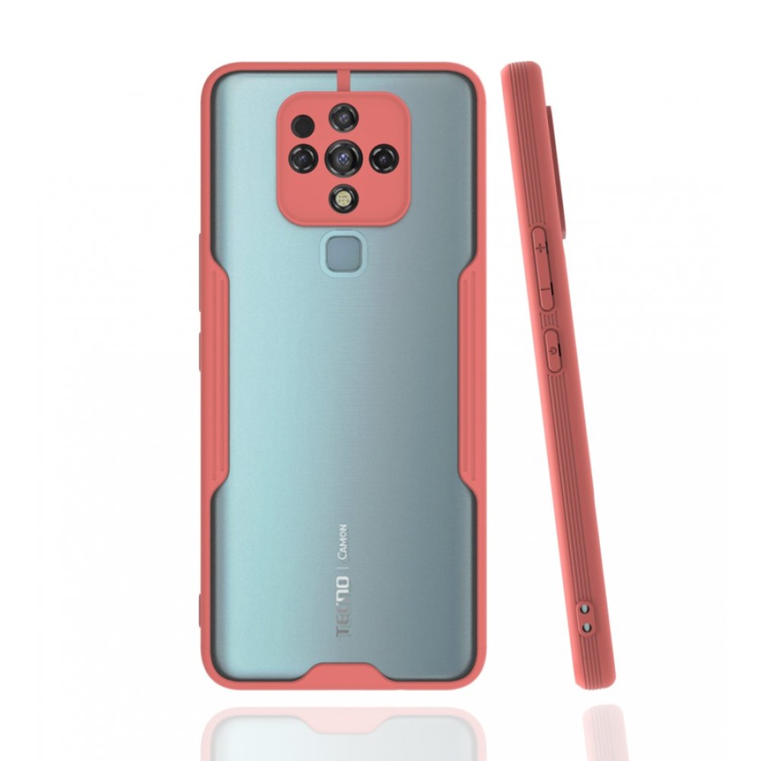  Tecno Camon 16 Kılıf Platin Silikon - Pembe