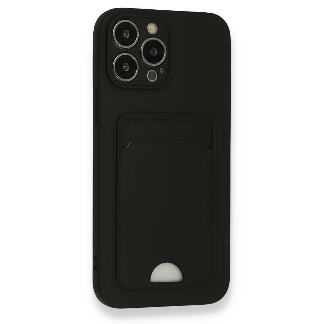 iPhone 13 Pro Max Kılıf Kelvin Kartvizitli Silikon - Siyah iPhone 13 Pro Max Kılıf Kelvin Kartvizitli Silikon - Siyah