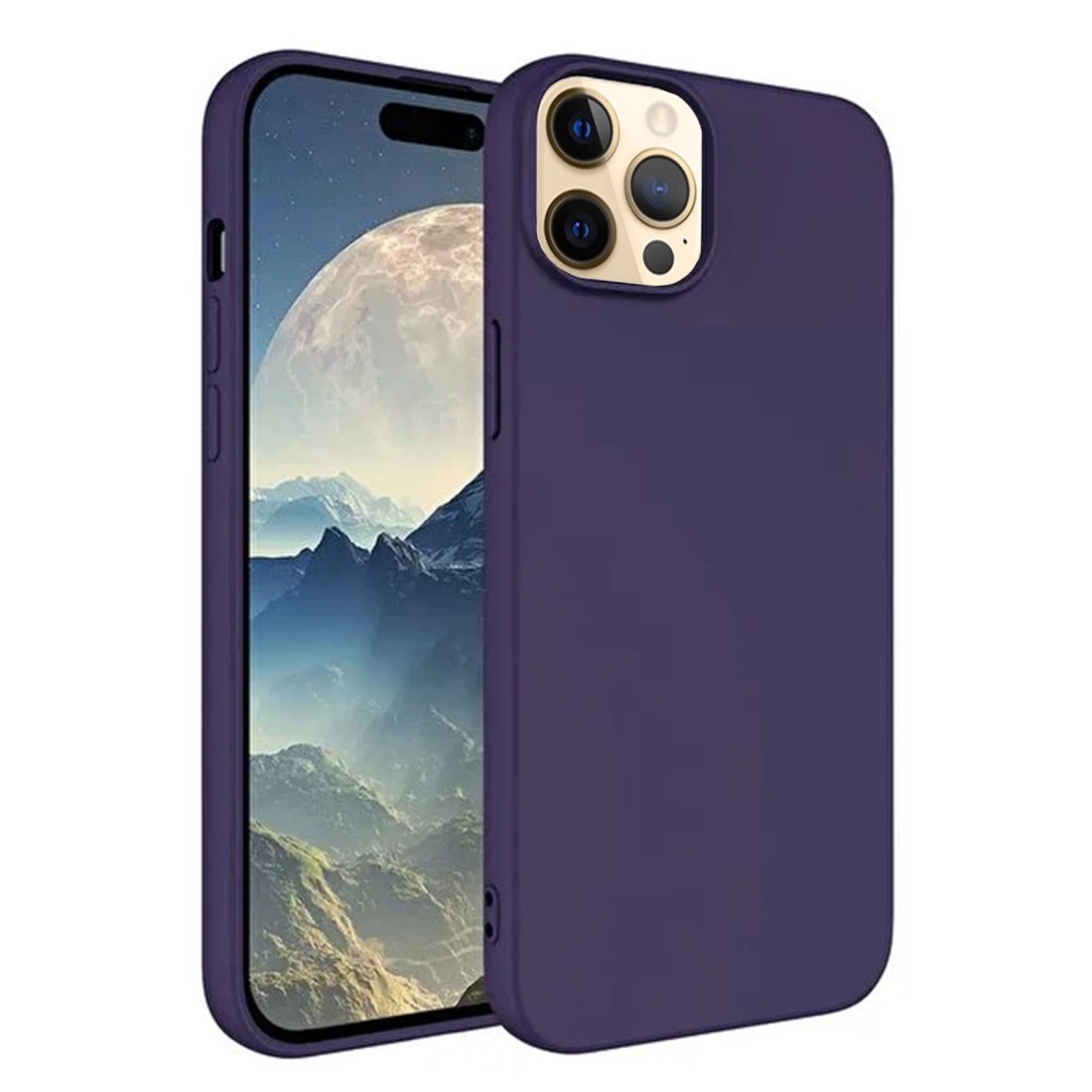  iPhone 12 Pro Kılıf First Silikon - Mürdüm