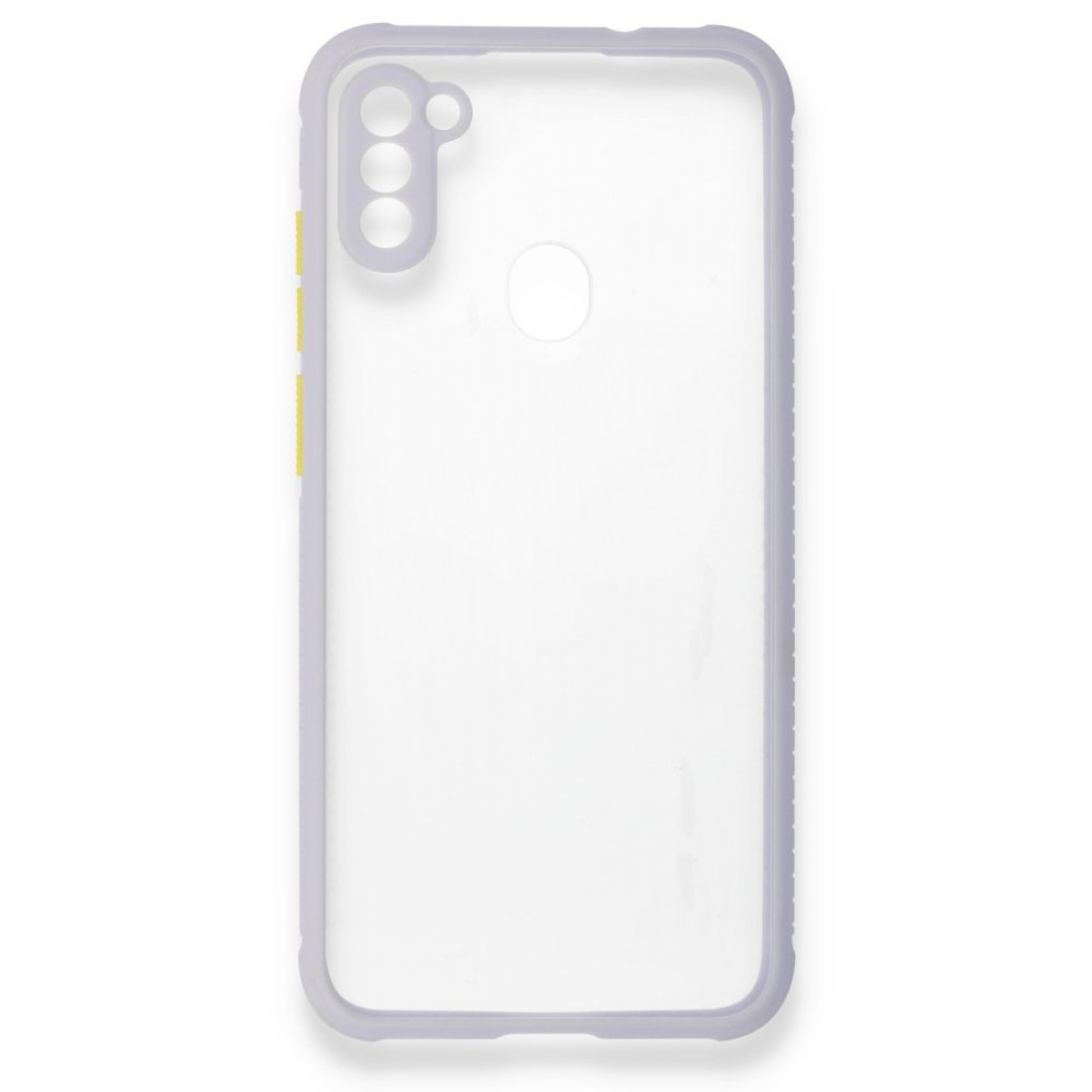  Samsung Galaxy M11 Kılıf Miami Şeffaf Silikon - Lila