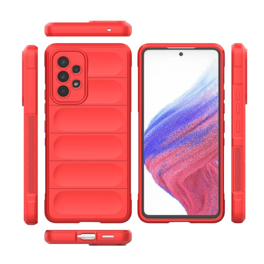  Samsung Galaxy A73 5G Kılıf Optimum Silikon - Kırmızı