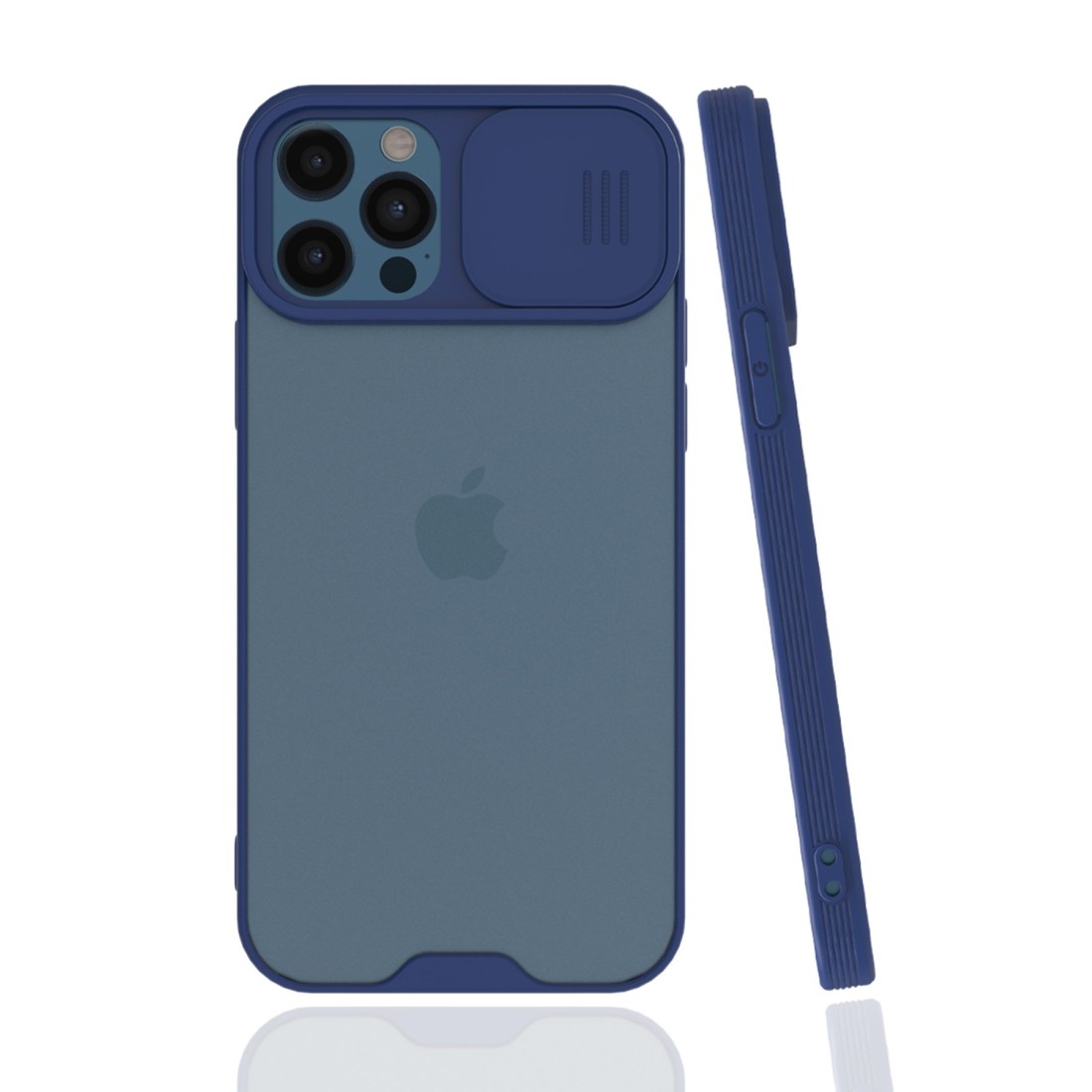 iPhone 12 Pro Kılıf Platin Kamera Koruma Silikon - Lacivert iPhone 12 Pro Kılıf Platin Kamera Koruma Silikon - Lacivert