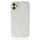  iPhone 12 Kılıf Glass Kapak - Beyaz