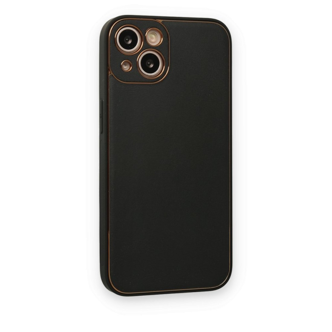 iPhone 14 Plus Kılıf Coco Deri Silikon Kapak - Siyah iPhone 14 Plus Kılıf Coco Deri Silikon Kapak - Siyah