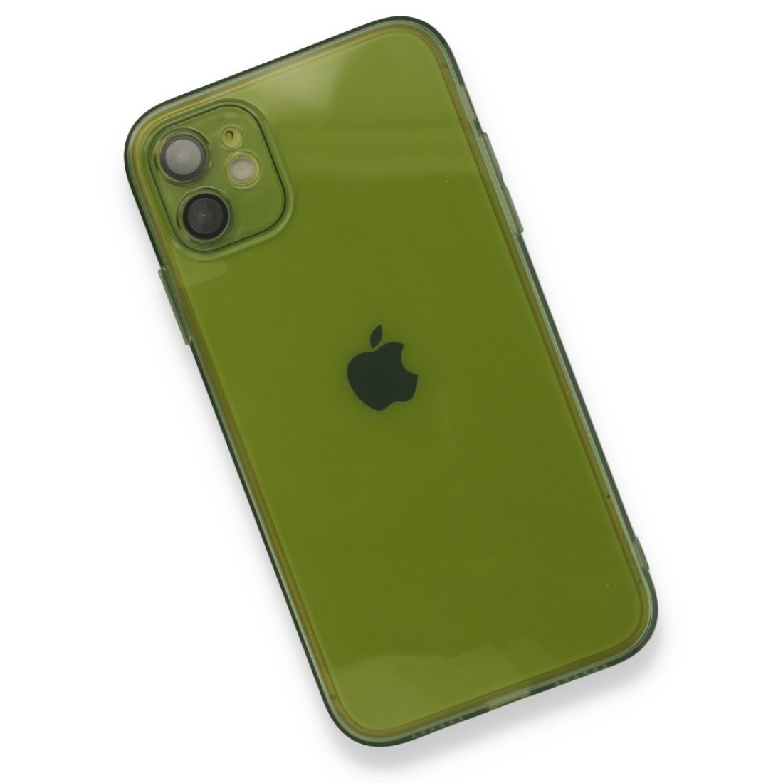  iPhone 12 Kılıf Fly Lens Silikon - Yeşil