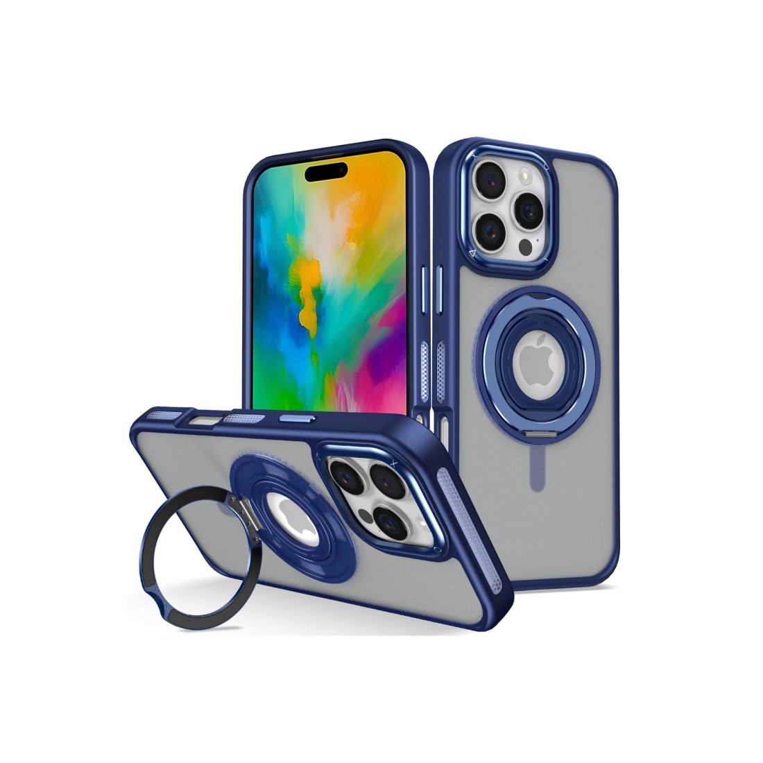 Joko iPhone 16 Pro Banza Magsafe Standlı Kapak - Lacivert