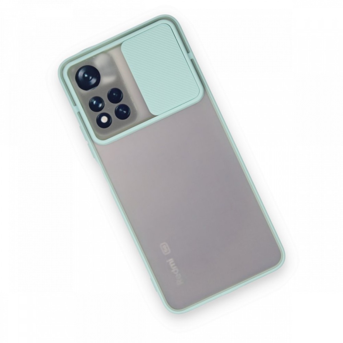  Xiaomi Redmi Note 11T Kılıf Palm Buzlu Kamera Sürgülü Silikon - Turkuaz