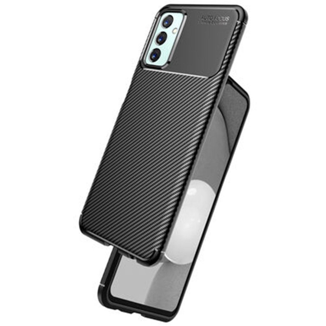  Samsung Galaxy M13 Kılıf Auto Focus Karbon Kapak - Siyah