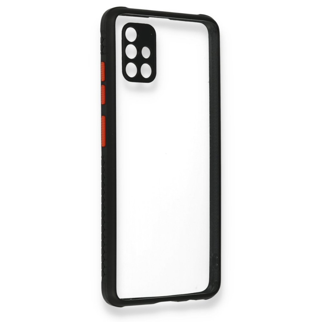  Samsung Galaxy A71 Kılıf Miami Şeffaf Silikon - Siyah
