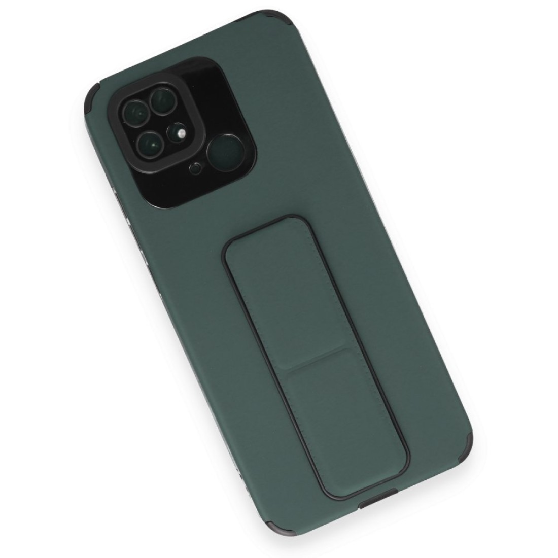  Xiaomi Redmi 10C Kılıf Mega Standlı Silikon - Yeşil