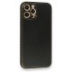 iPhone 12 Pro Kılıf Coco Karbon Silikon - Siyah iPhone 12 Pro Kılıf Coco Karbon Silikon - Siyah