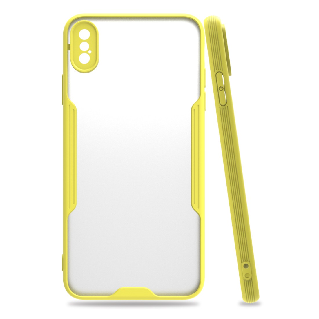  iPhone XS Max Kılıf Platin Silikon - Sarı
