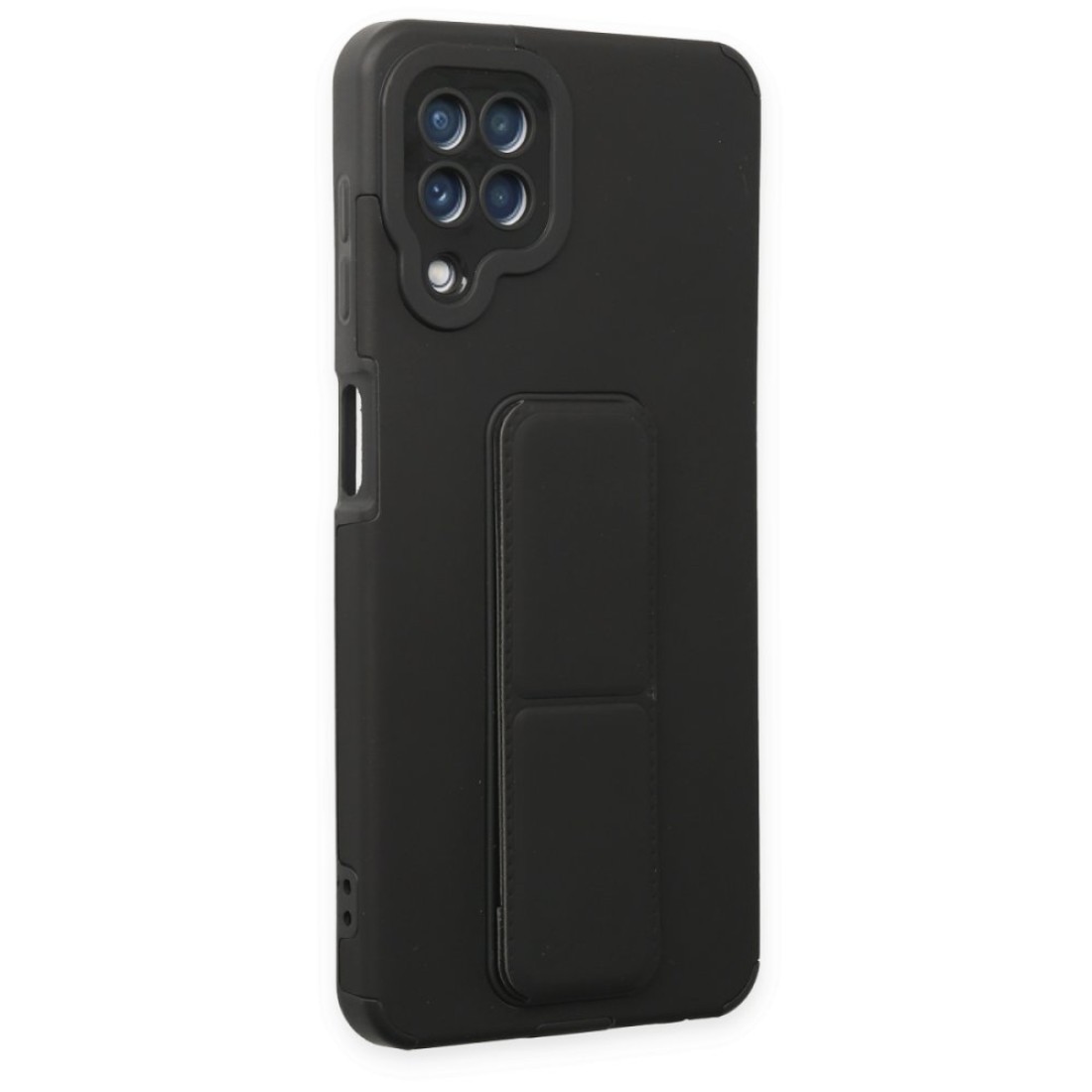  Samsung Galaxy M32 Kılıf Mega Standlı Silikon - Siyah